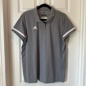Adidas Climacool Women's Short Sleeve Golf Polo - Gray &‎ White - XL